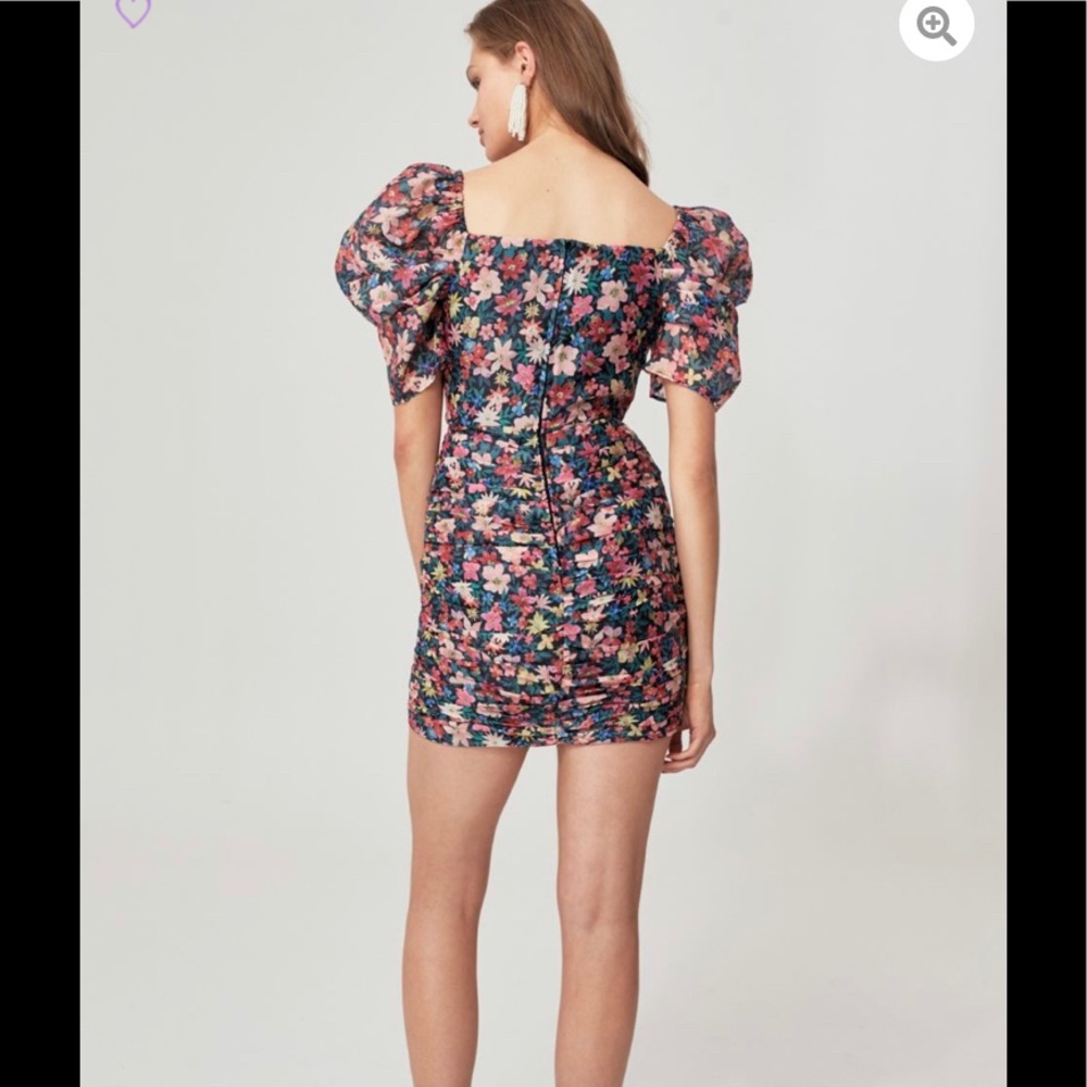 #40 C/MEO Black Garden Floral Mini Dress size M - Picture 2 of 11